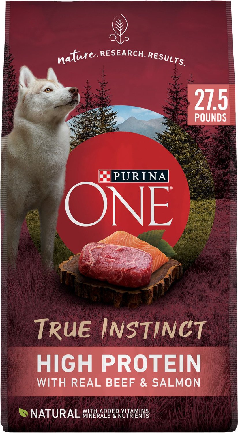 Purina ONE SmartBlend True Instinct Alimento seco natural para perros adultos con alto contenido de proteínas