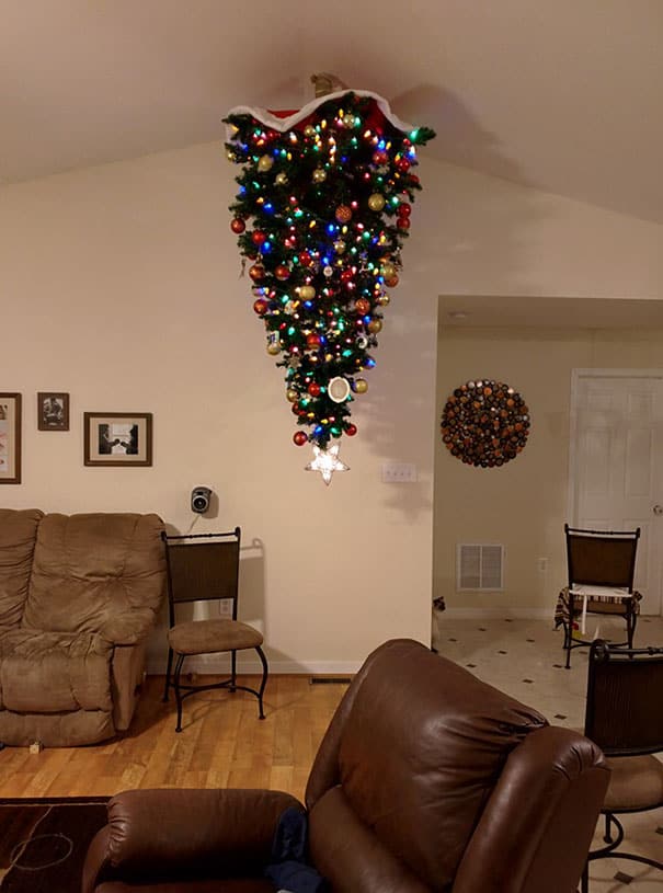 árbol de navidad al revés