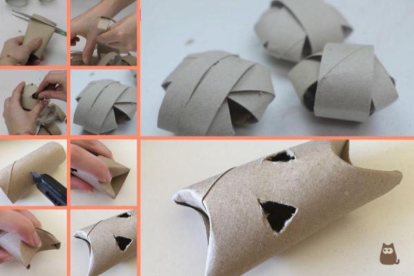 Juguetes DIY fáciles para perros - DIY kong para perros a partir de rollos de cartón vacíos