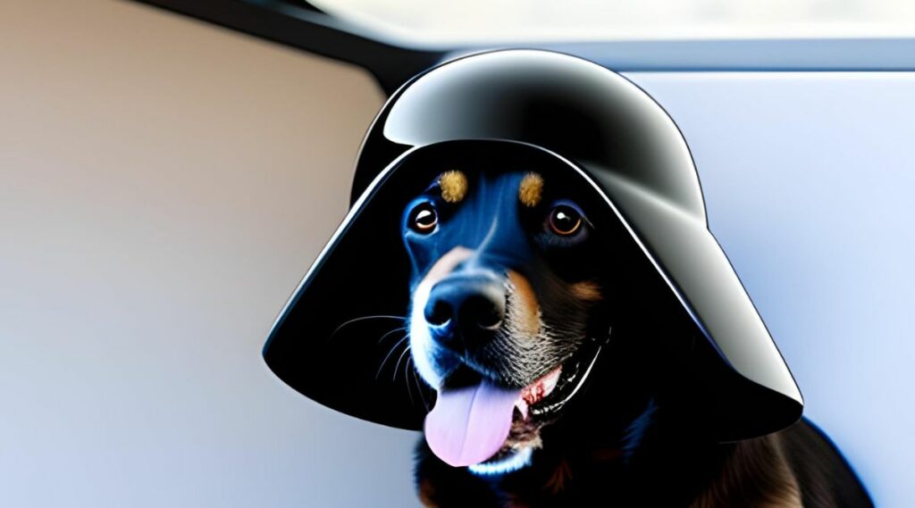 perro disfrazado de personaje de star wars
