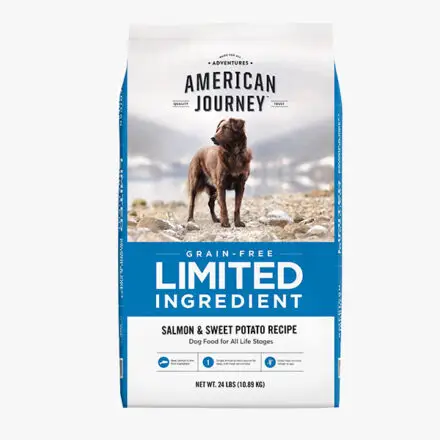 Alimento para perros American Journey con ingredientes limitados y sin cereales