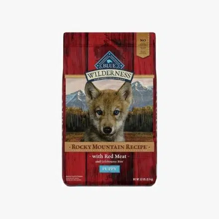 Receta Blue Buffalo Wilderness Rocky Mountain alta en proteínas, seco natural para cachorros