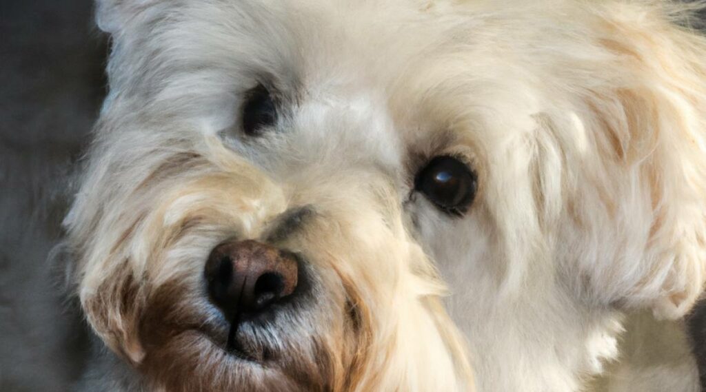 Westiepoo cara de cerca