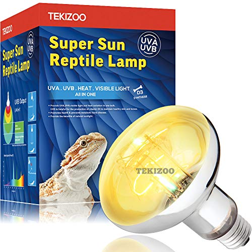TEKIZOO UVA UVB Lámpara solar de alta intensidad con balasto de calor lámpara/luz/bombilla para reptiles y anfibios (125 W) TEKIZOO UVA UVB Lámpara solar de alta intensidad con balasto de calor lámpara/luz/bombilla para reptiles y anfibios (125 W)