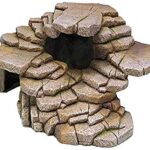 8 Accesorios Cruciales Para El Tanque Del Dragón Barbudo Resina de acuario mediana para escondite de cueva y cornisa de esquisto Penn-Plax
